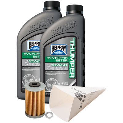 Tusk 1529860424 4-Stroke Oil Change Kit Bel-Ray Thumper Full Synthetic 10W-50