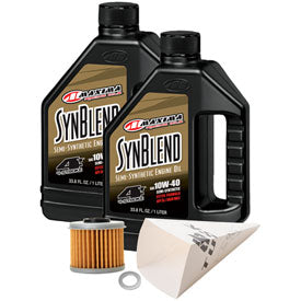 Tusk 1529860446 4-Stroke Oil Change Kit  Maxima Synthetic Blend 10W-40