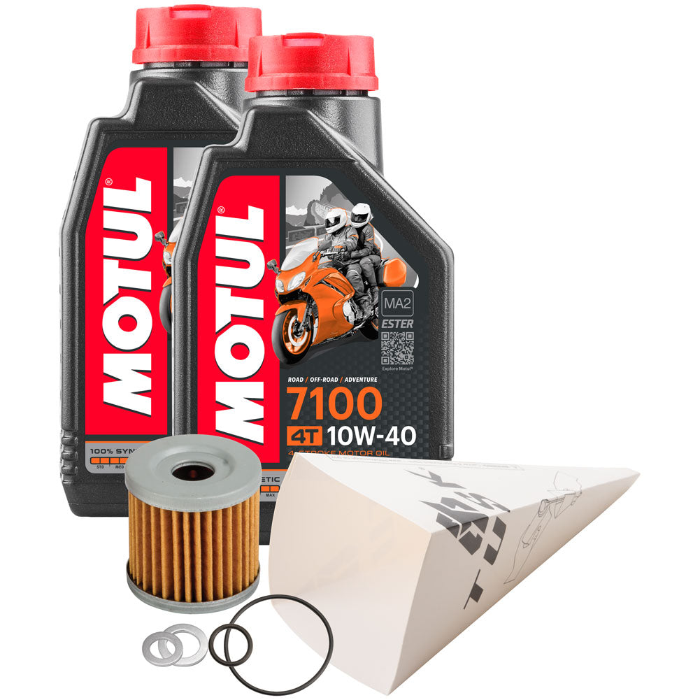 Tusk 1529860696 4-Stroke Oil Change Kit  Motul 7100 Full Synthetic 10W-40