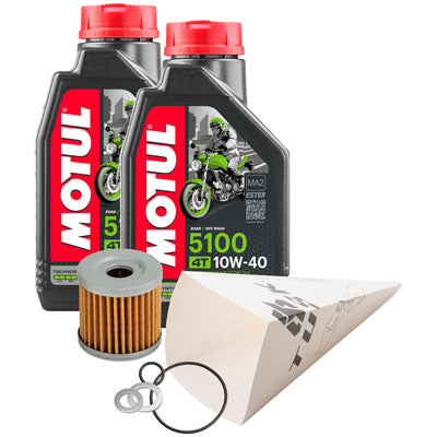 Tusk 1529860698 4-Stroke Oil Change Kit  Motul 5100 Synthetic 10W-40