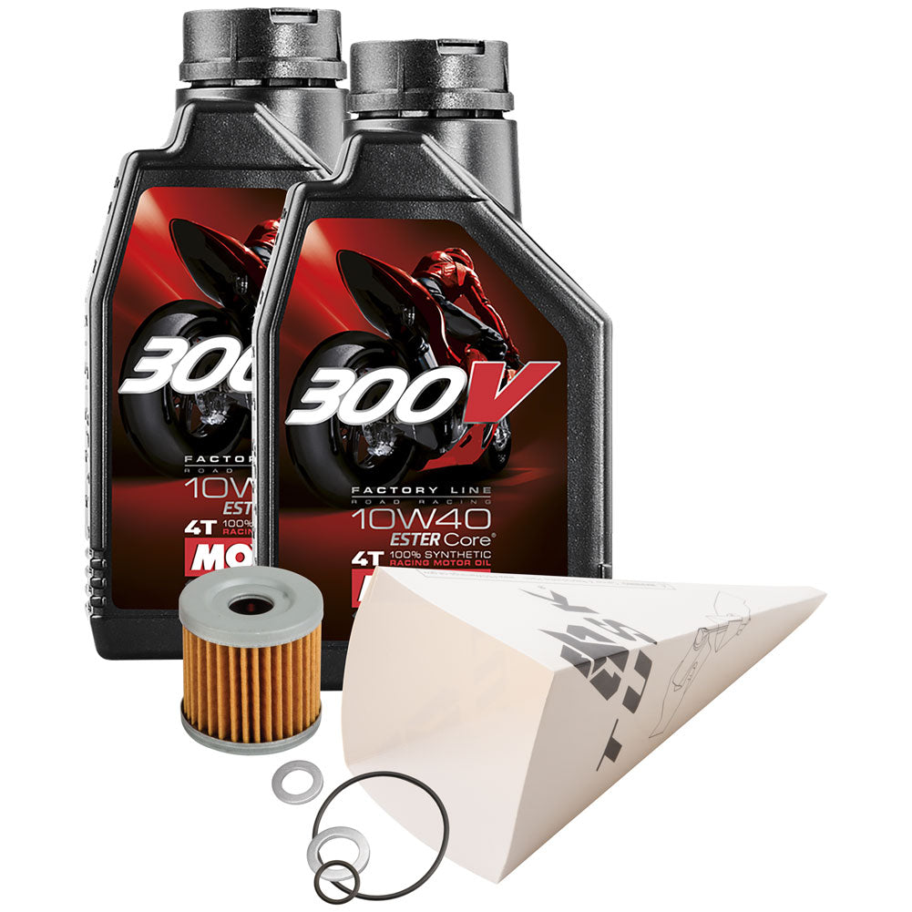 Tusk 1529860700 4-Stroke Oil Change Kit  Motul 300V 4T Synthetic 10W-40