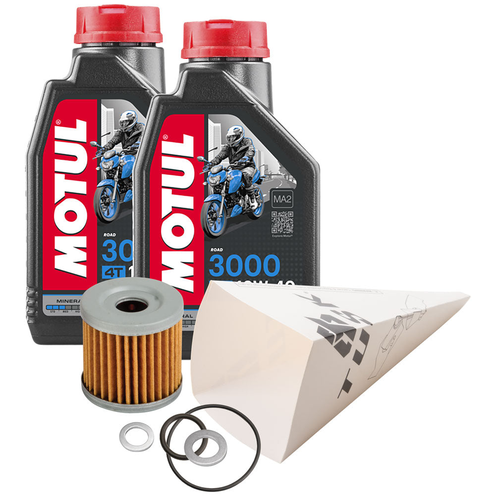 Tusk 1529860702 4-Stroke Oil Change Kit  Motul 3000 10W-40