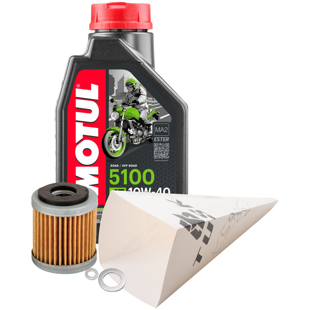 Tusk 1529860714 4-Stroke Oil Change Kit  Motul 5100 Synthetic 10W-40