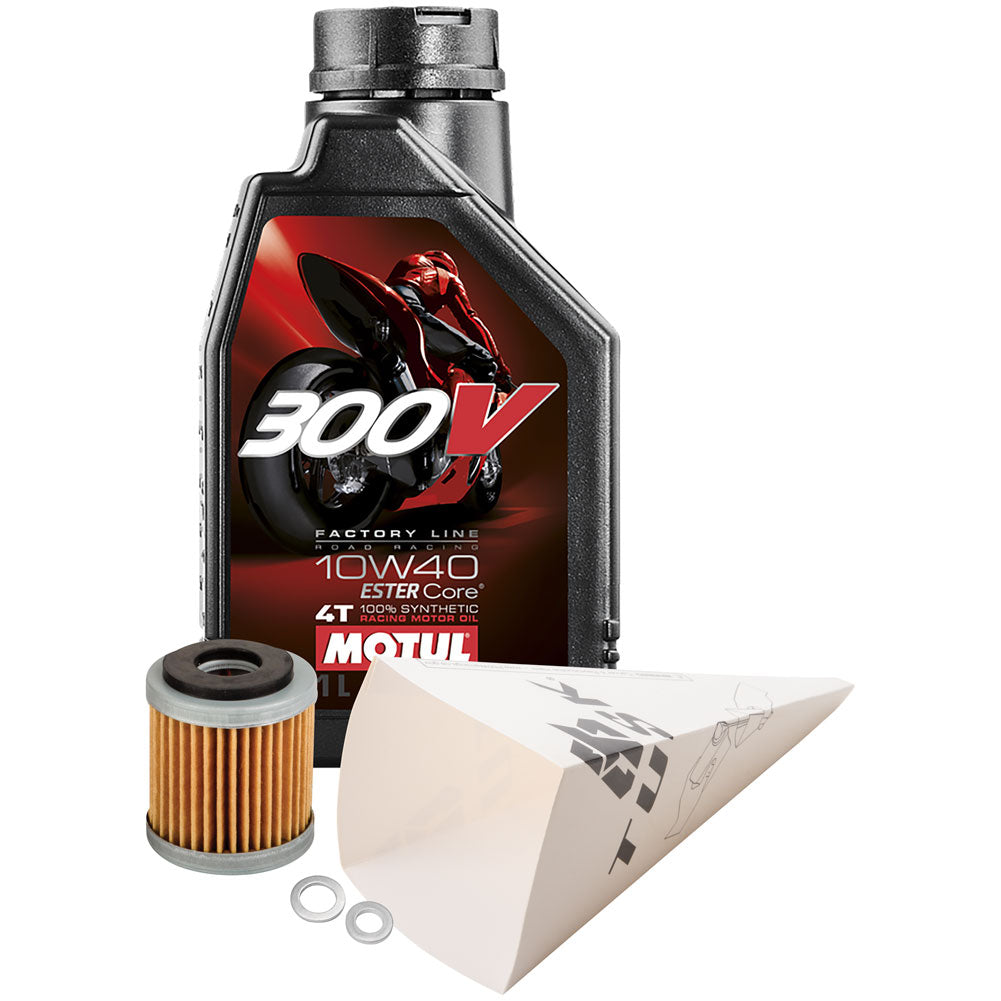 Tusk 1529860716 4-Stroke Oil Change Kit  Motul 300V 4T Synthetic 10W-40