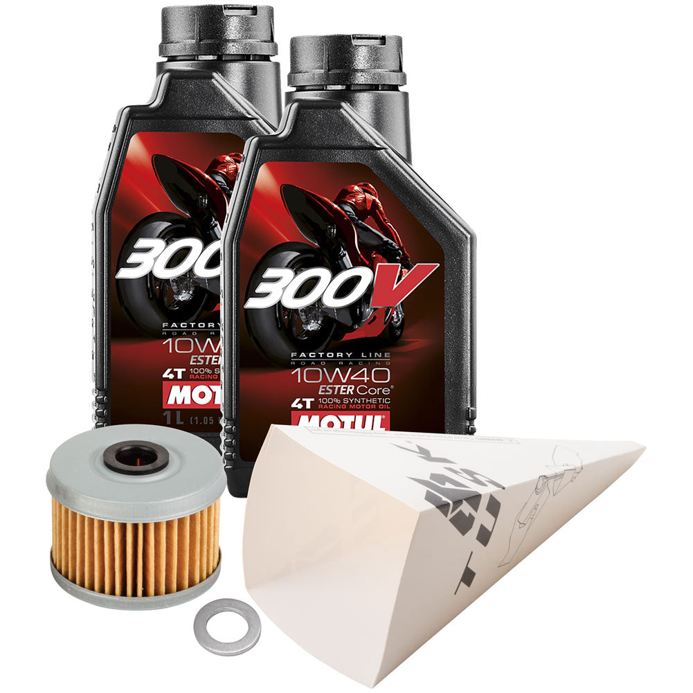 Tusk 1529860734 4-Stroke Oil Change Kit  Motul 300V 4T Synthetic 10W-40