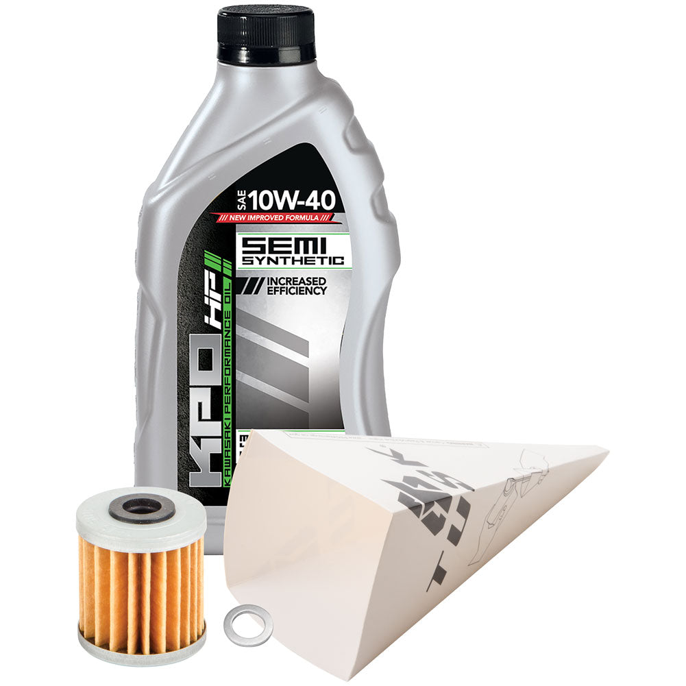 Tusk 1529860752 4-Stroke Oil Change Kit  Kawasaki Semi-Synthetic Blend 10W-40