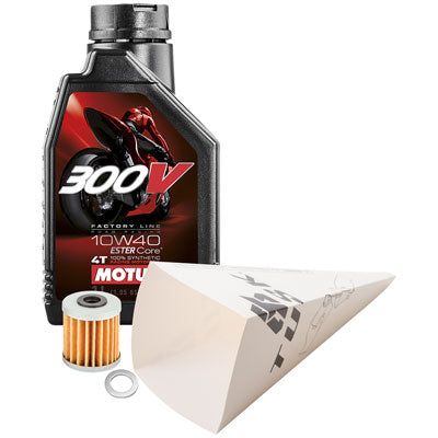 Tusk 1529860760 4-Stroke Oil Change Kit  Motul 300V 4T Synthetic 10W-40