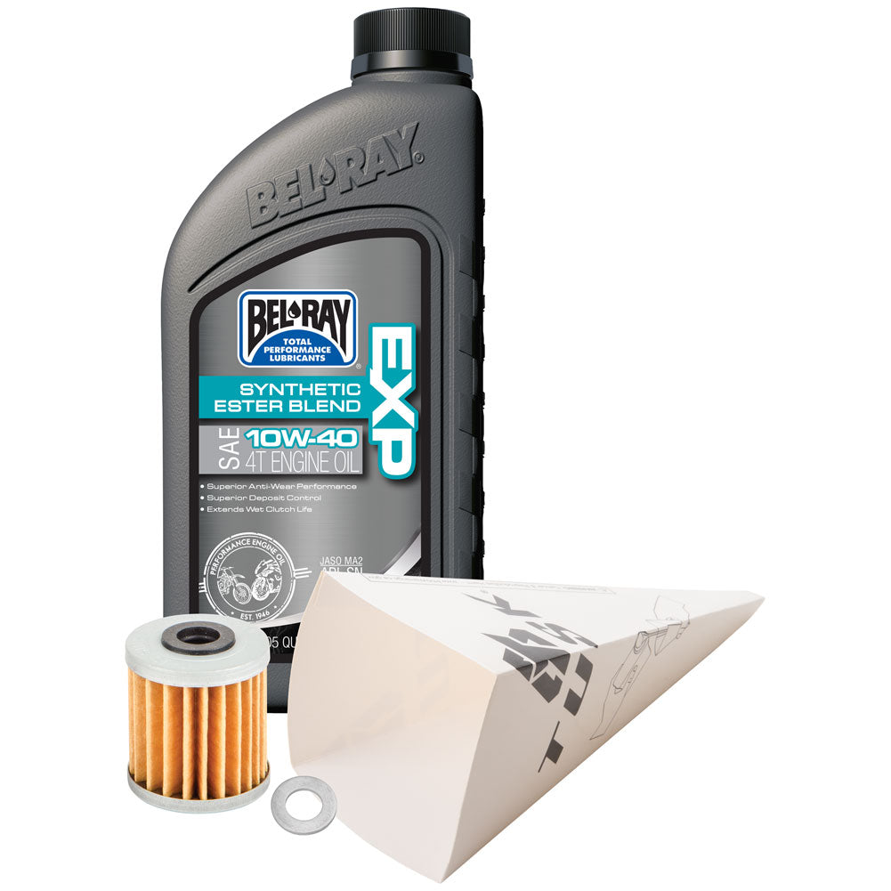 Tusk 1529860780 4-Stroke Oil Change Kit  Bel-Ray EXP Synthetic Blend 10W-40