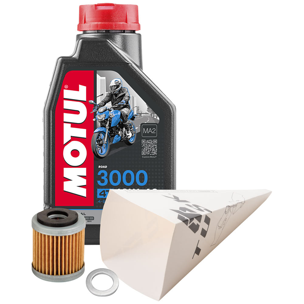 Tusk 1529860822 4-Stroke Oil Change Kit  Motul 3000 10W-40