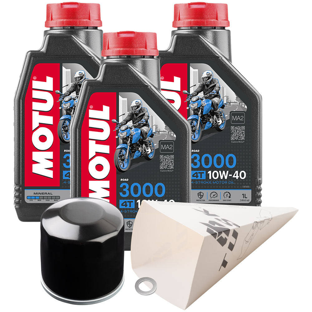 Tusk 1529860846 4-Stroke Oil Change Kit  Motul 3000 10W-40