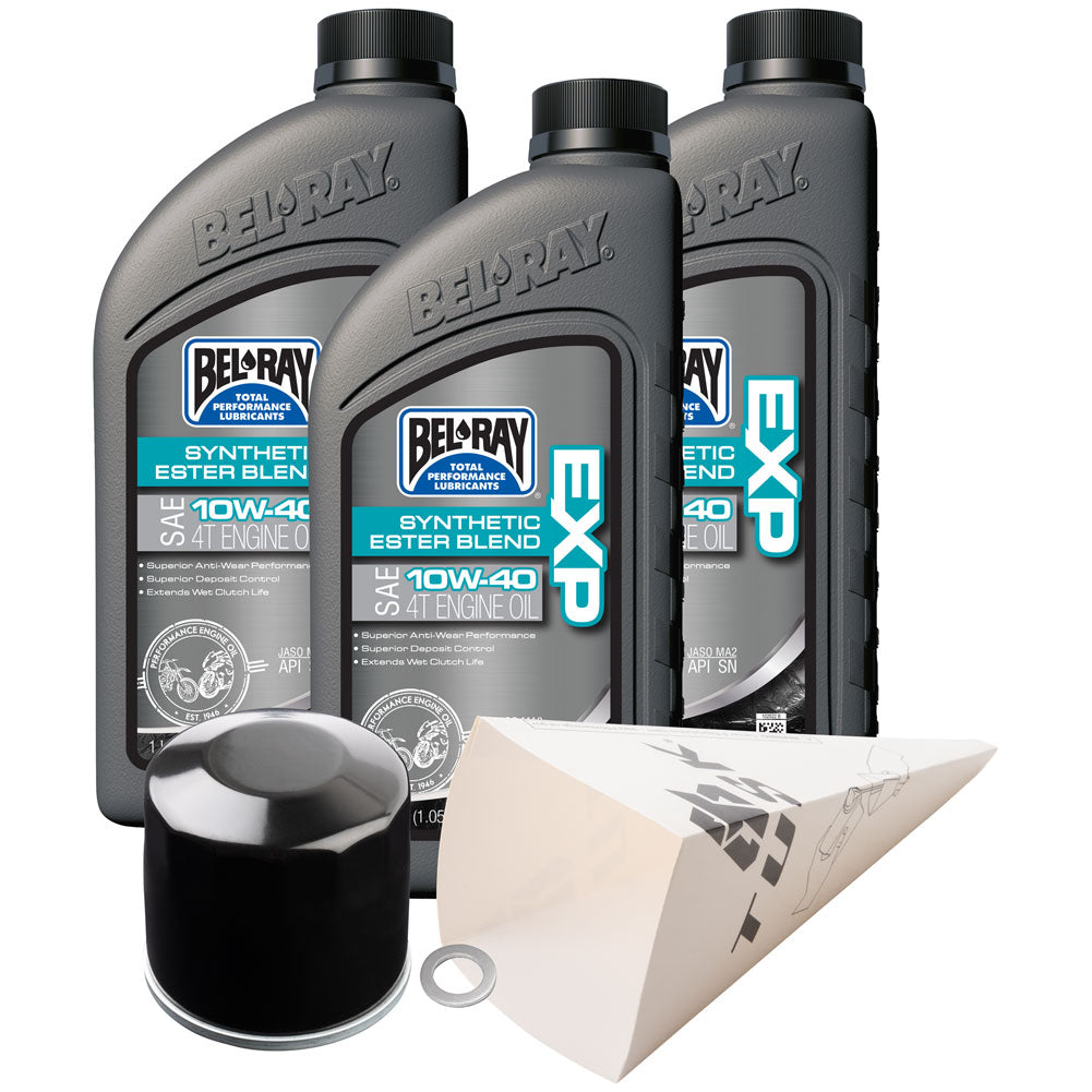 Tusk 1529860852 4-Stroke Oil Change Kit  Bel-Ray EXP Synthetic Blend 10W-40