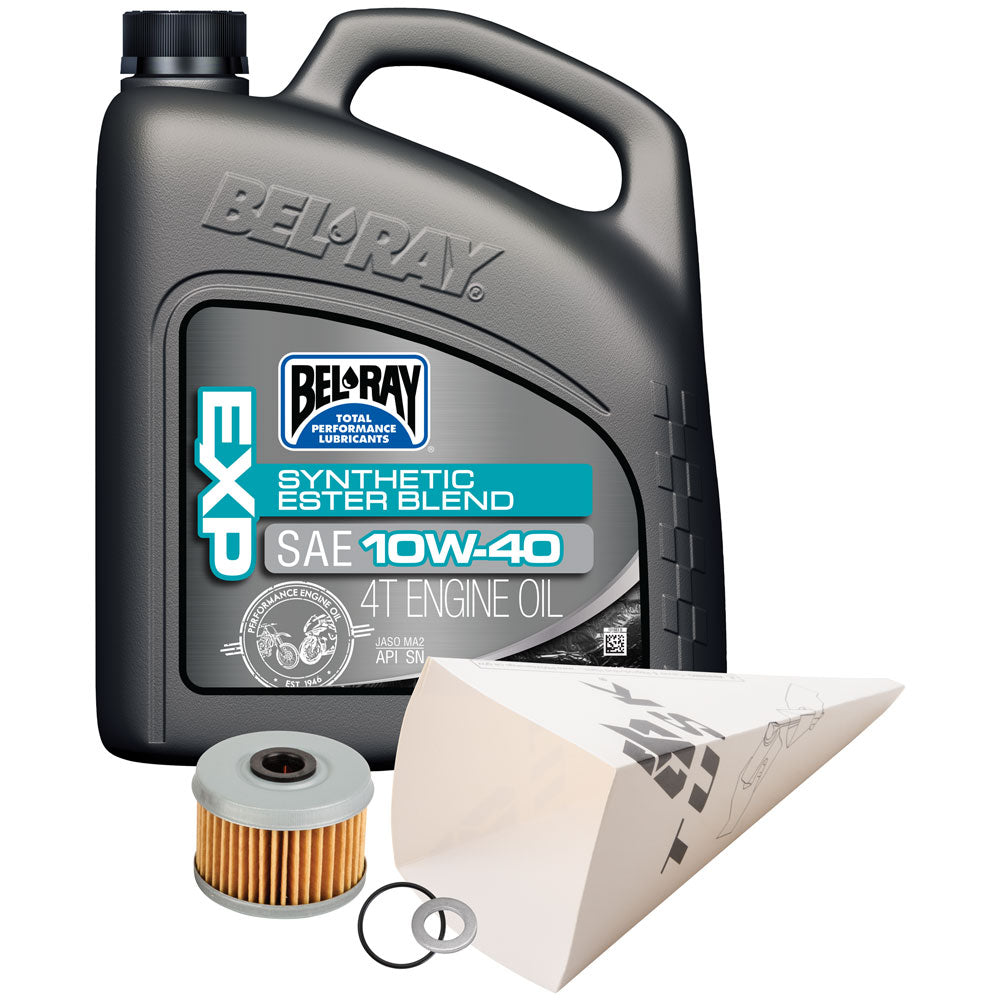 Tusk 1529860867 4-Stroke Oil Change Kit  Bel-Ray EXP Synthetic Blend 10W-40