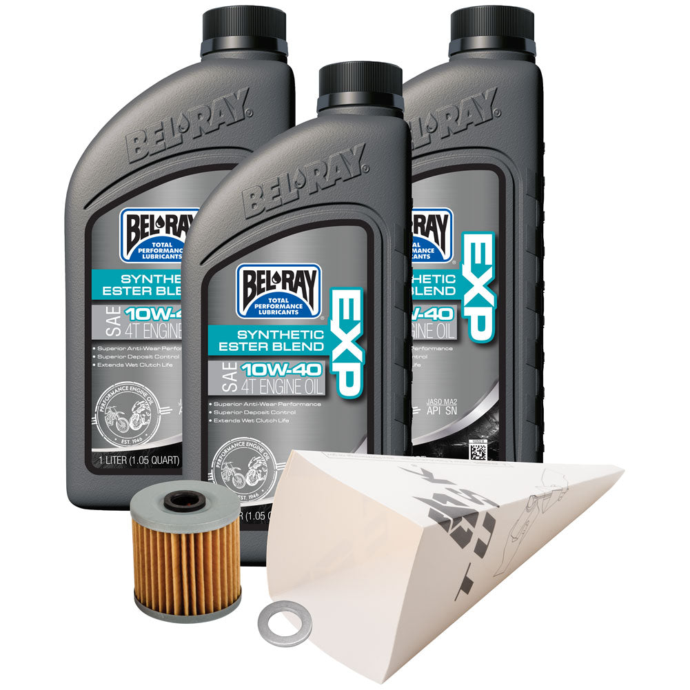 Tusk 1529860887 4-Stroke Oil Change Kit  Bel-Ray EXP Synthetic Blend 10W-40