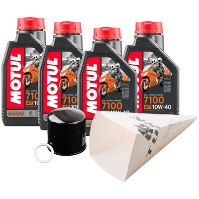 Tusk 1529860930 4-Stroke Oil Change Kit  Motul 7100 Full Synthetic 10W-40