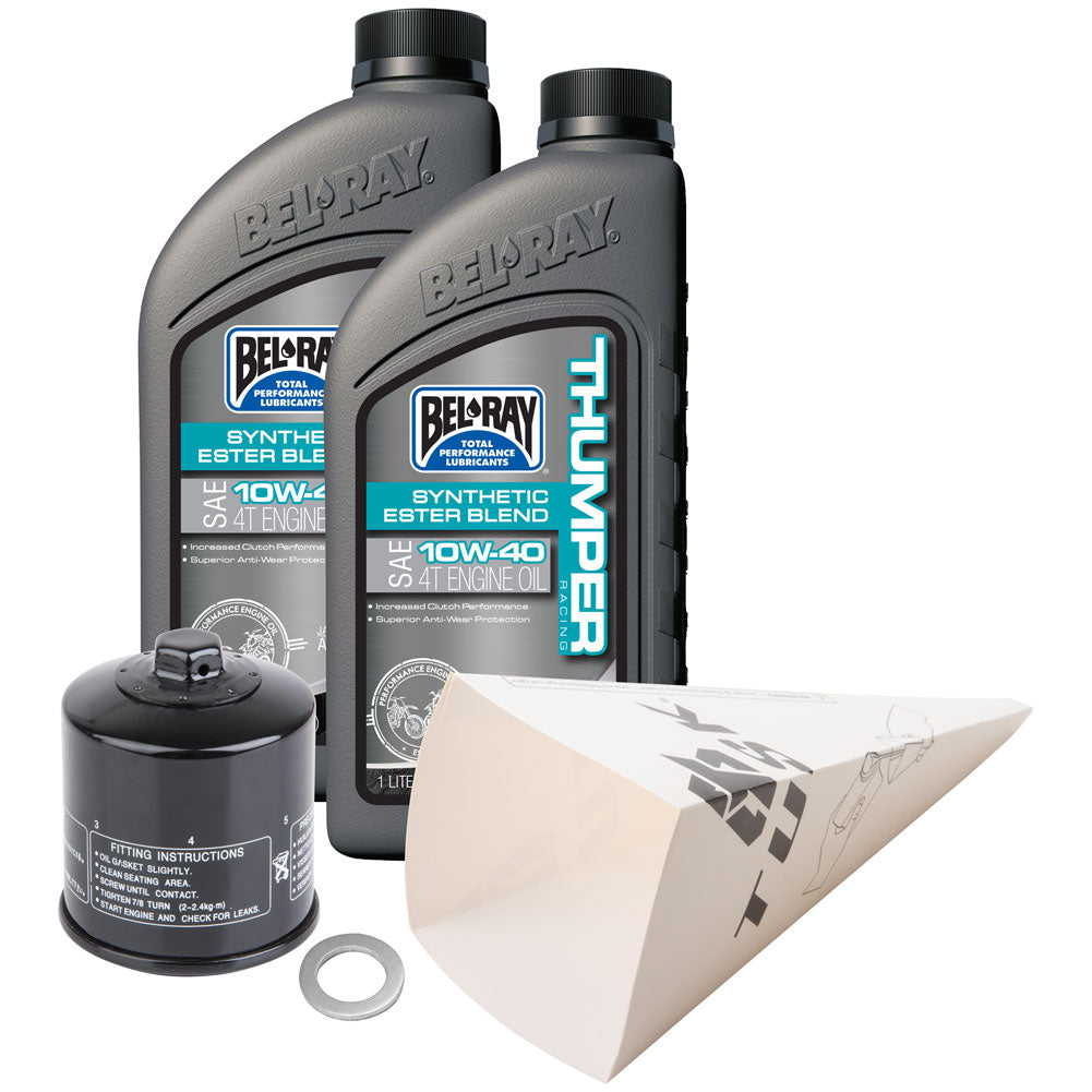Tusk 1529860932 4-Stroke Oil Change Kit  Bel-Ray Thumper Full Synthetic 10W-40