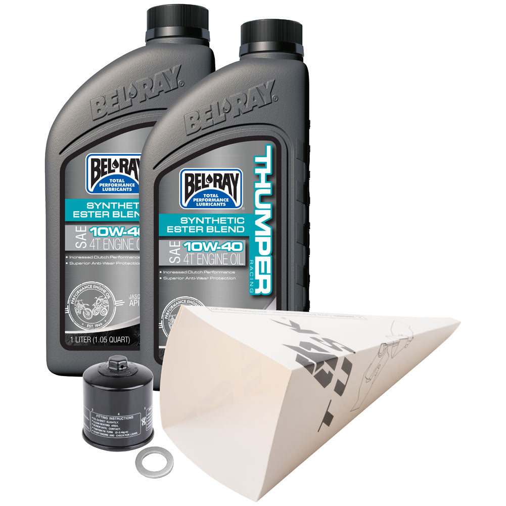 Tusk 1529861005 4-Stroke Oil Change Kit  Bel-Ray Thumper Full Synthetic 10W-40