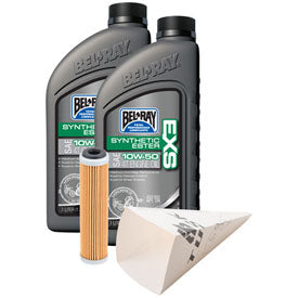 Tusk 1529861030 4-Stroke Oil Change Kit  Bel-Ray EXS Synthetic Ester 10W-50