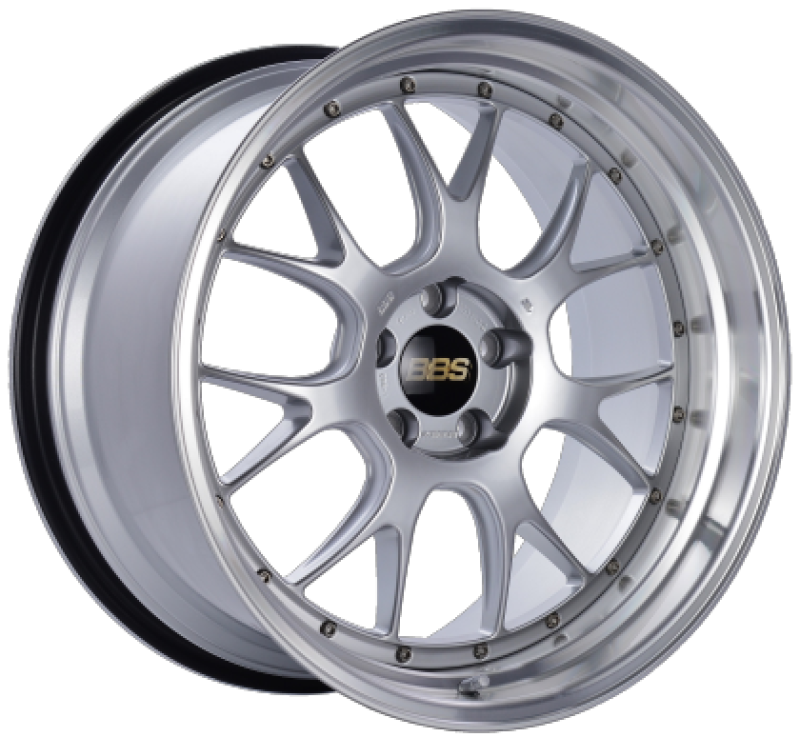 BBS LM302DSPK LM-R 19x8.5 5x114.3 ET43 Diamond Silver Center Diamond Cut Lip Wheel - 82mm PFS Required