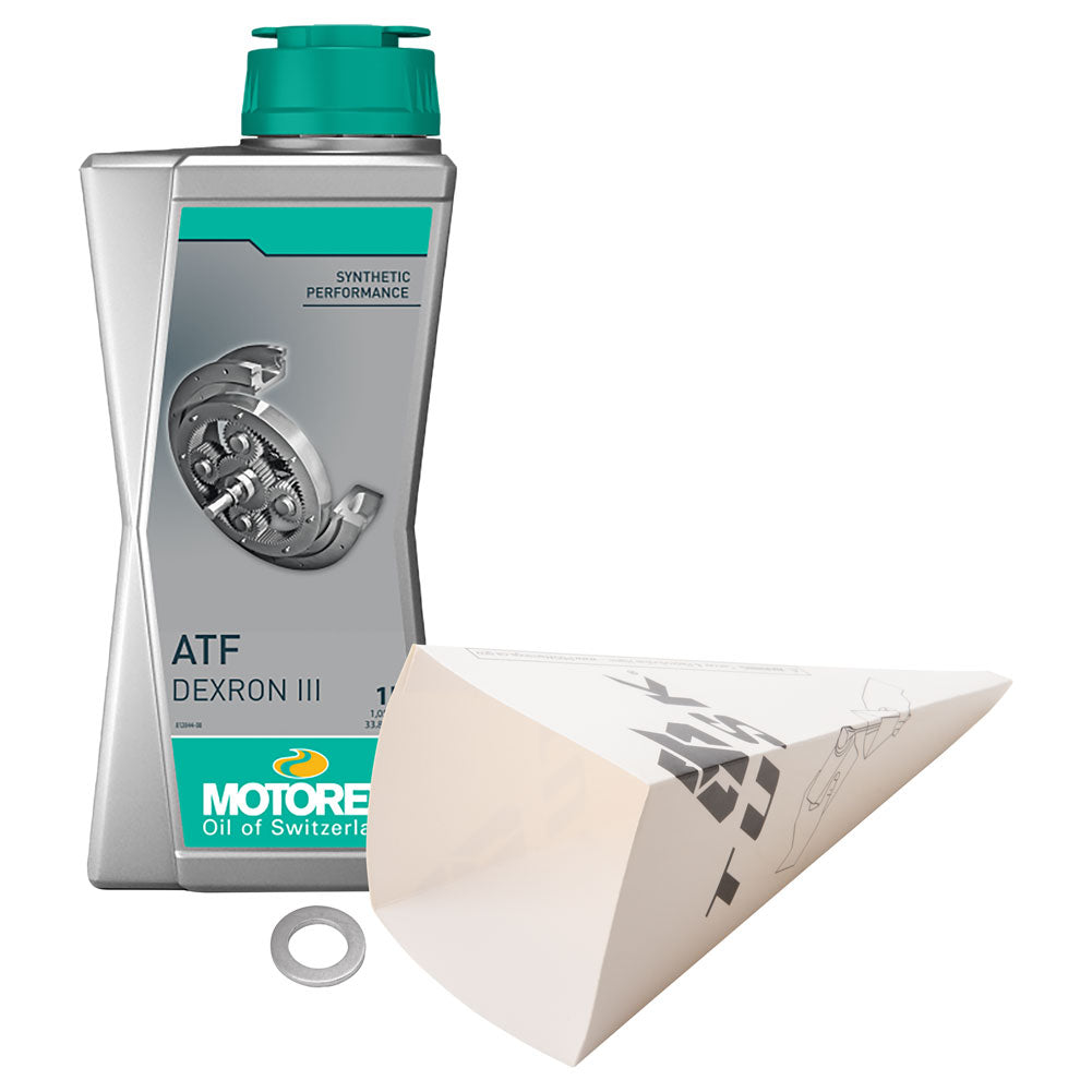 Tusk 1560110107 2-Stroke Trans Oil Change Kit Motorex Syn. ATF3 Dexron III 1L