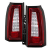 Spyder 5085085 fits Chevy 15-17 Tahoe / Suburban LED Tail Lights - Red Clear (A