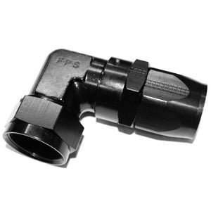 Fragola 109108-BL -8AN x 90 Degree Low Profile Forged Hose End - Black