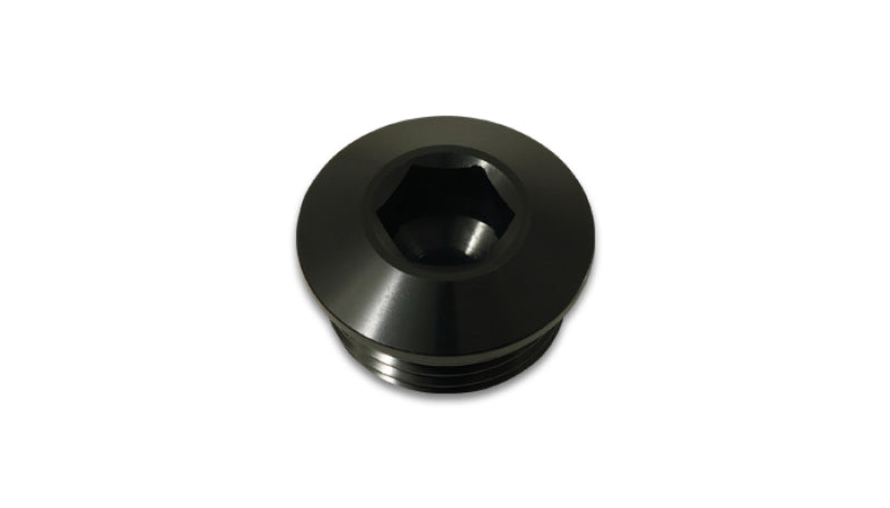 Vibrant 10996 Aluminum -16AN ORB Slimline Port Plug w/O-Ring - Anodized Black