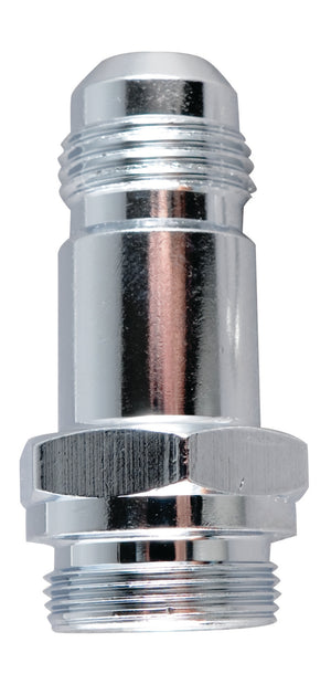 Fragola 491957-CH -8AN x 7/8-20 Male Adapter- Dual Feed - Chrome