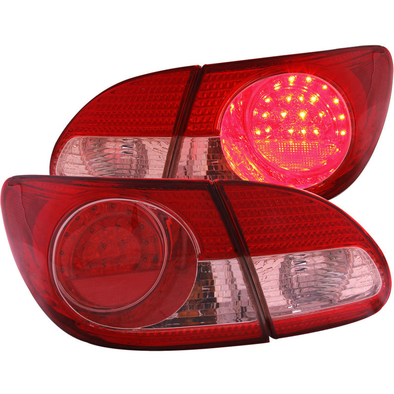 ANZO 321190 2008 fits Toyota 03-20 Corolla LED Taillights Red Clear 4pc