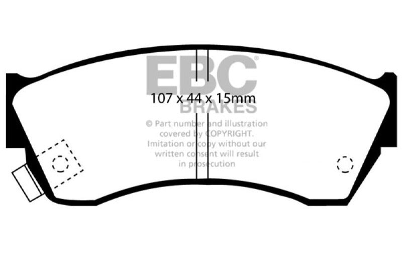 EBC DP2762 fits Chevrolet 97-01 Metro 1.3 Greenstuff Front Brake Pads