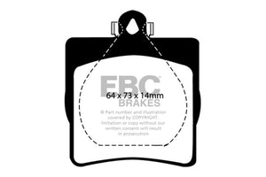 EBC DP31191C 03-08 fits Chrysler Crossfire 3.2 Redstuff Rear Brake Pads