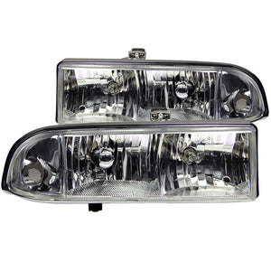 ANZO 111014 1998-2005 fits Chevrolet S-10 Crystal Headlights Chrome