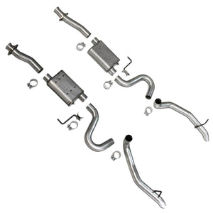 BBK 3002 87-93 fits Mustang GT Cat Back Kit Varitune Mufflers - Aluminized tu