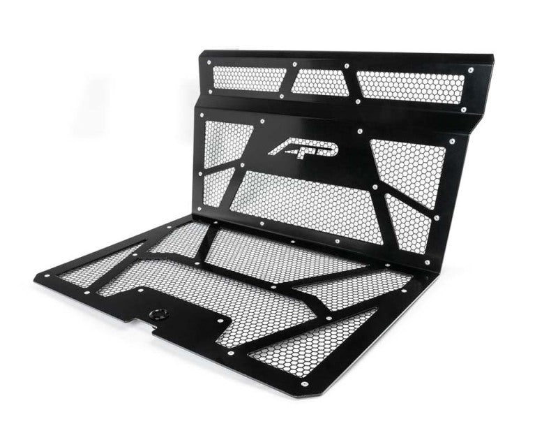 Agency AP-RZR-111-FGB-MGBLK Power 14-18 fits Polaris RZR XP 1000 / XP Turbo Vented Engine Cover - Gloss Black/Gloss Black Mesh