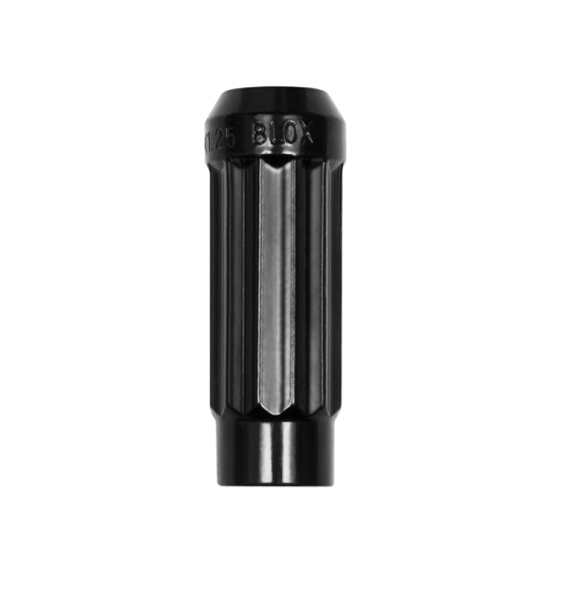 BLOX Racing BXAC-00143-BK 12-Sided P17 Tuner Lug Nut 12x1.25 - Black Steel - Single Piece