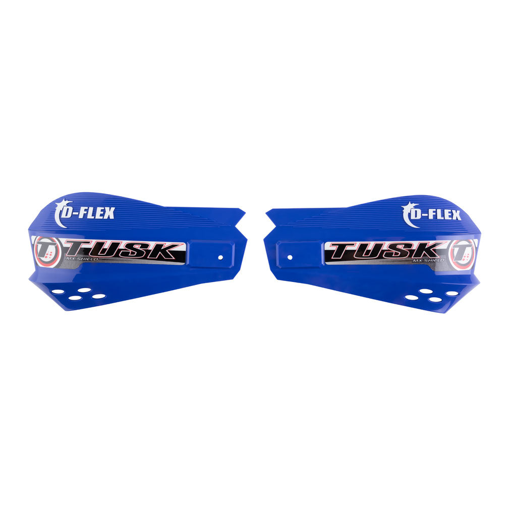 Tusk 1601730014 D-Flex Handguards with MX Shields Blue 1 1/8" Bar Mounts