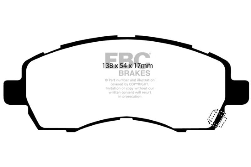 EBC DP21138 fits Subaru 97-98 Impreza 1.8 Greenstuff Front Brake Pads