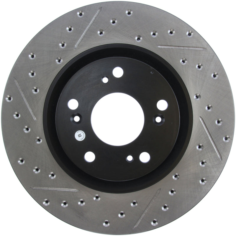 Stoptech 127.40057R 02-06 fits Acura RSX Type S / 06-09 Honda Civic Si Slotted & Drilled Right Front Rotor