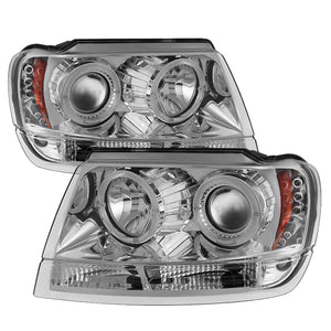 Spyder 5011152 fits Jeep 99-04 Grand Cherokee Projector Headlights LED Halo LED