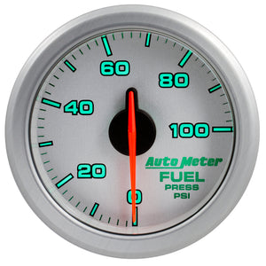 AutoMeter 9171-UL Autometer Airdrive 2-1/6in Fuel Pressure Gauge 0-100 PSI - Silver