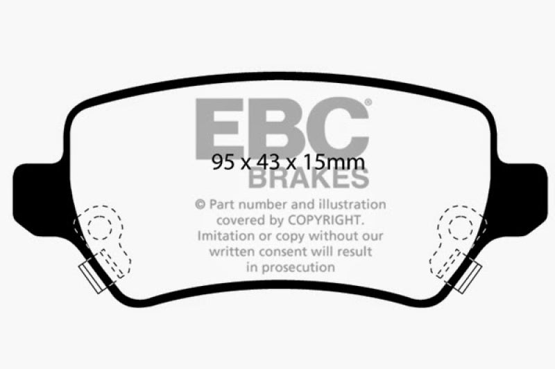 EBC DP21447 fits Saturn 08-09 Astra 1.8 Greenstuff Rear Brake Pads