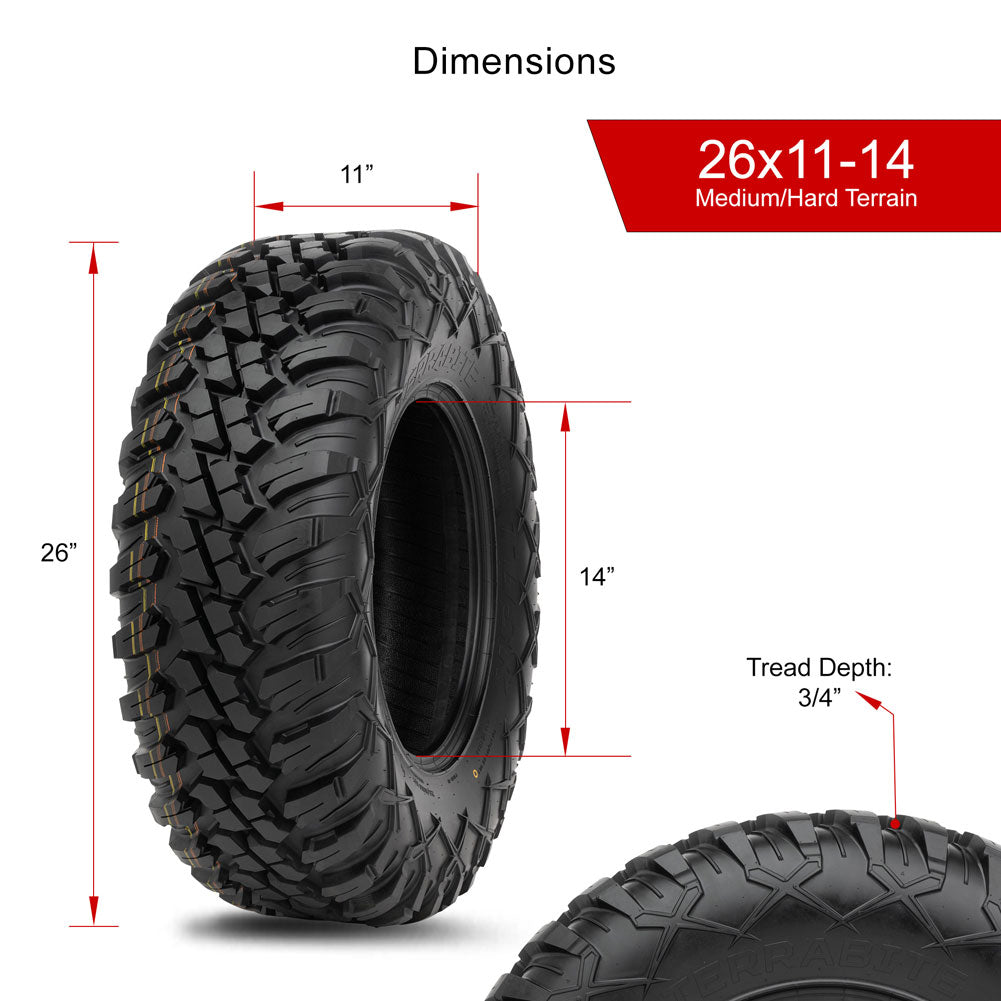 Tusk 1630210030 Terrabite® Radial Tire 29x11-14 Medium/Hard Terrain