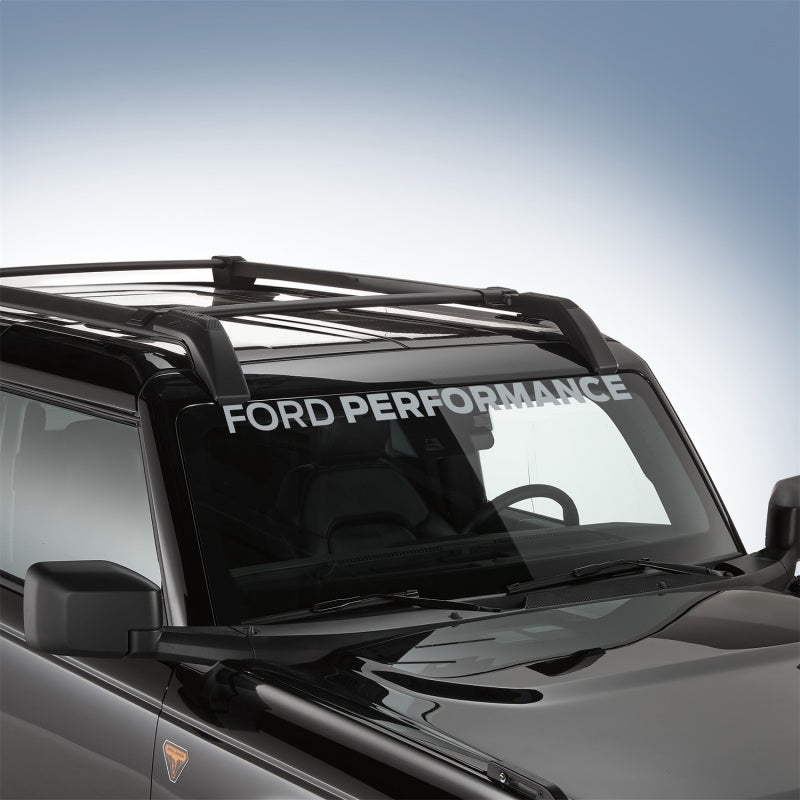 fits Ford Racing M-1820-BRS fits Ford Performance Bronco Windshield Banner - Silver