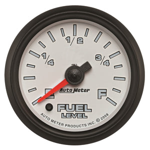 AutoMeter 19509 Autometer Pro-Cycle Gauge Fuel Level 2 1/16in 0-280 Programmable White