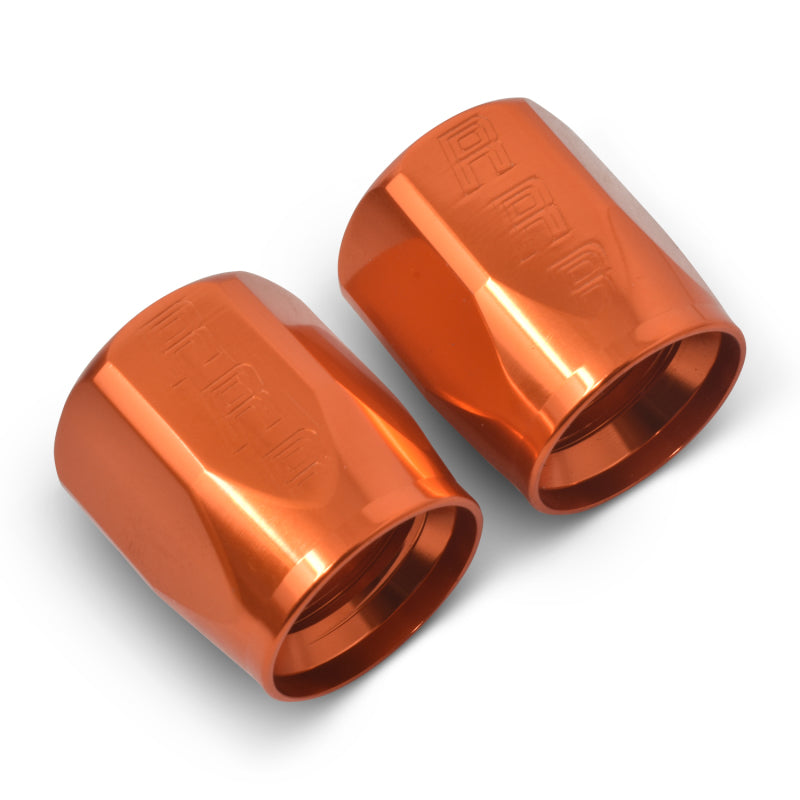Russell 615544 Performance 2-Piece -10 AN Anodized Full Flow Swivel Hose End Sockets (Qty 2) - Orange