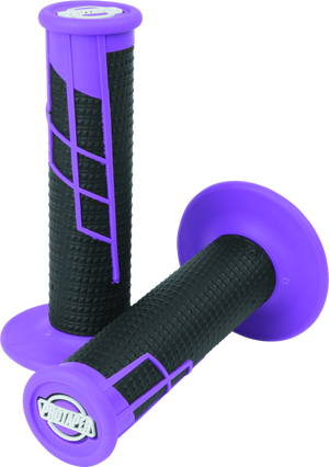 ProTaper 21659 Clamp-On 1/2 Waffle Grips - Neon Purple/Black