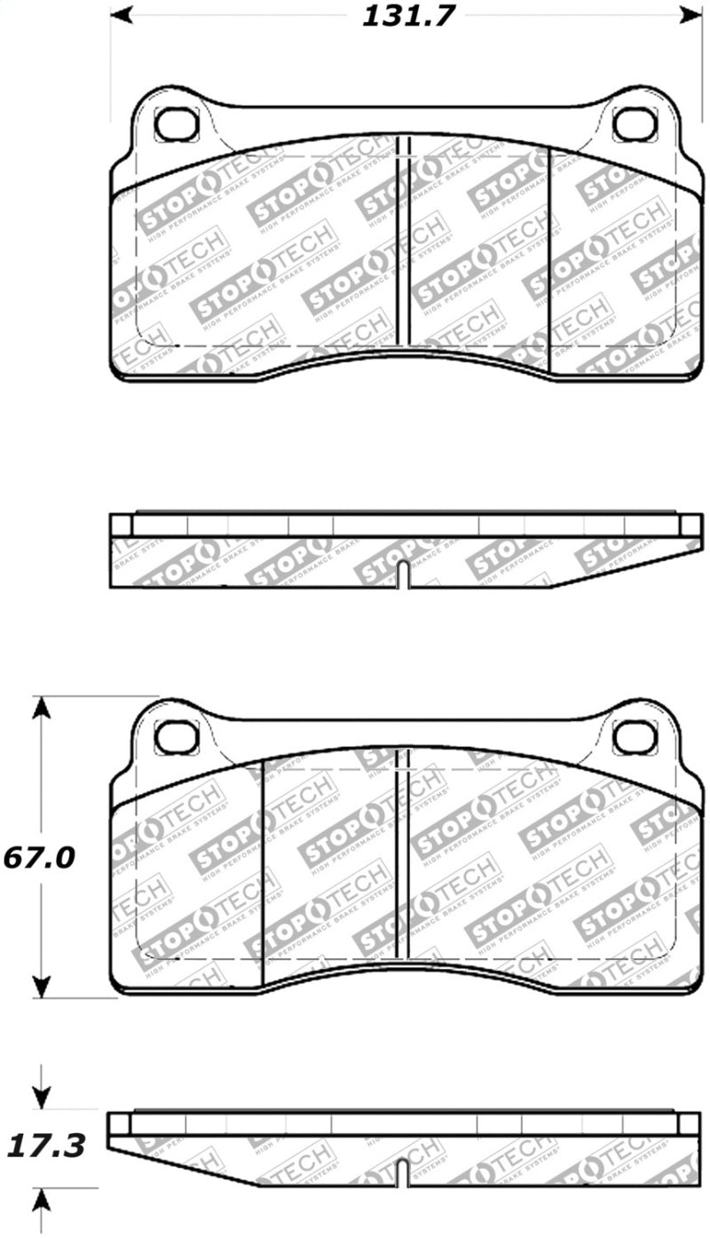 Stoptech 305.081 Street Select Brake Pads - 00-06 Jaguar XKR