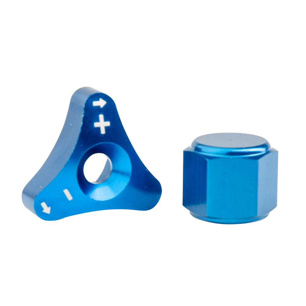 Tusk 1698700003 Billet WP Fork Adjuster Knobs Blue