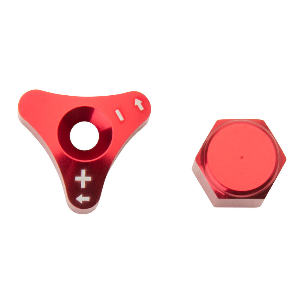 Tusk 1698700006 Billet WP Fork Adjuster Knobs Red