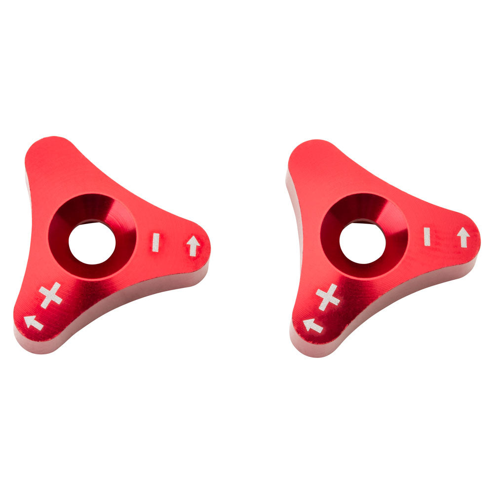 Tusk 1698700007 Billet WP Fork Adjuster Knobs Red