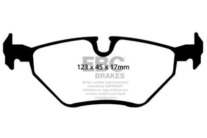 EBC DP21289 99-02 fits BMW Z3 2.5 Greenstuff Rear Brake Pads